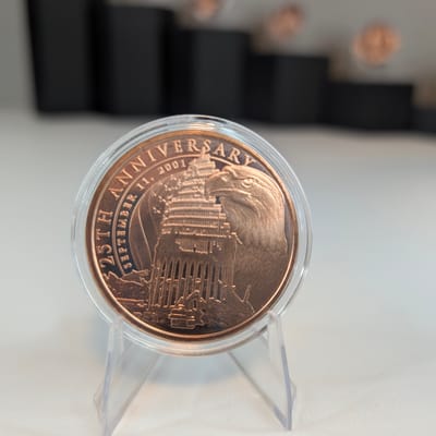 1 oz September 11th Anniversary Copper Round .999