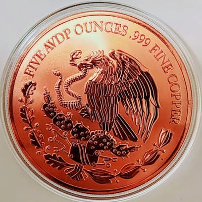 2024 Mexico Libertad 5 oz .999 Fine Copper Round - additional view
