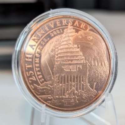 1 oz September 11th Anniversary Copper Round .999