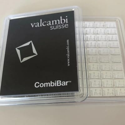 100 x 1-Gram SILVER 999 PURE Valcambi Combibar 