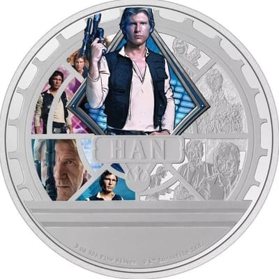 2023 Star Wars: Han Solo Colorized 3 oz Silver  - additional view