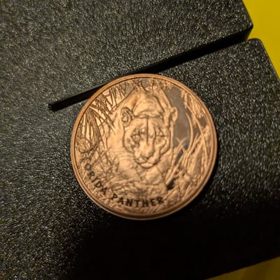 Florida Panther 1 oz Copper Round .999
