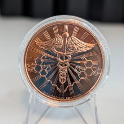 Big Leaf Cannabis 1 oz Copper Round – .999 Fine - additional view