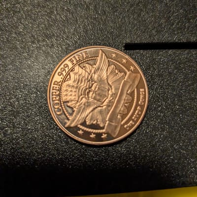 Statue of Liberty 1 oz Copper Round .999 - additional view
