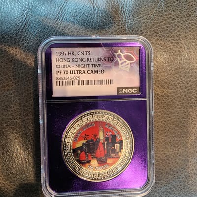 1997 Hong Kong Returns to China Trade $ PF70 NGC R