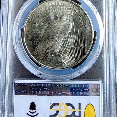 1923 $1 Peace Silver Dollar - PCGS MS63  - additional view