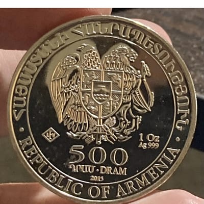 2015 Armenia Noah’s Ark – 1 oz .999 Fine Silver Co - additional view