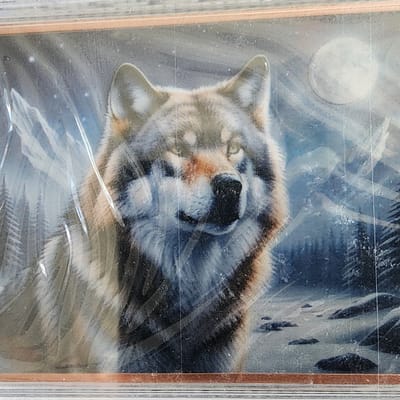 Colorized 5 oz Copper Wolf 