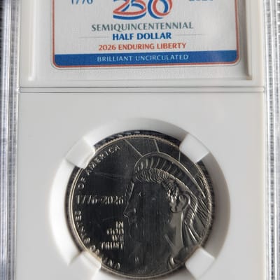 Semiquinsentinal BU Enduring Liberty Half Dollar