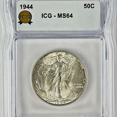 1944 Walking Liberty Half Dollar – ICG MS64