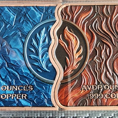 10 OZ Copper Fire & Ice Wolves - additional view