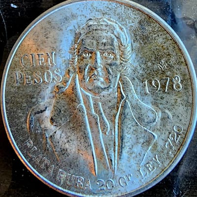 1978 Mexican 100 Pesos Silver