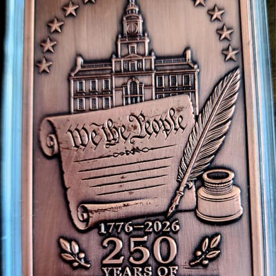 250th Anniversary of Independence – 250g .999 Copp - additional view