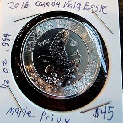 2016 Canada Bald Eagle 1/2 Maple Privy