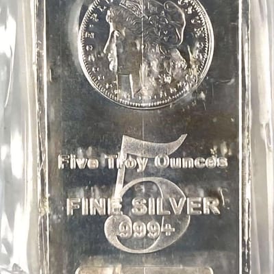 5 OZ Highland Mint Silver Morgan Bar