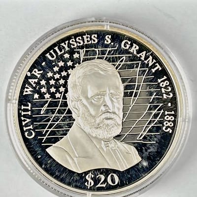 2000 Republic of Liberia $20 Civil War Ulysses S.