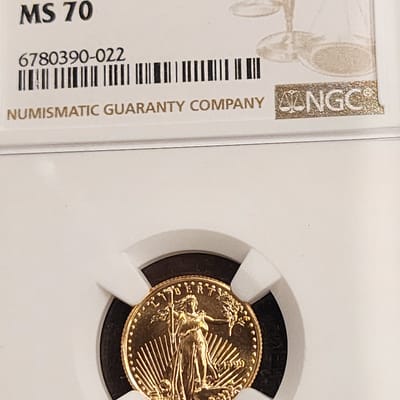 1999 MS 70 NGC 1/10 Gold Eagle