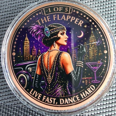 5 OZ Colorized Copper Roaring 20's