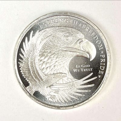 ½ oz Silver Round – Eagle “Strength Freedom Pride”