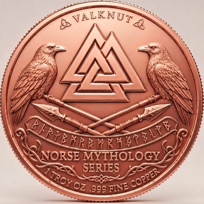 5 OZ  Copper Viking Norse Mythology  - additional view