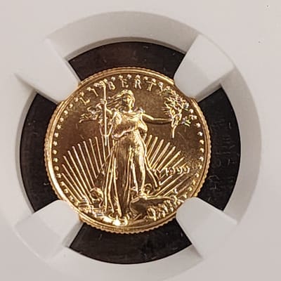 1999 MS 70 NGC 1/10 Gold Eagle - additional view