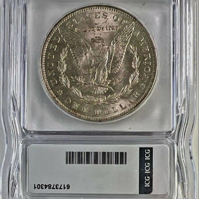 1885-0  Morgan Silver Dollar MS64 Toner - additional view
