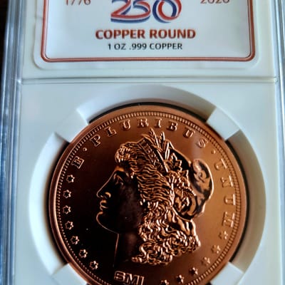 1 OZ Copper Morgan 250th Privy SMI