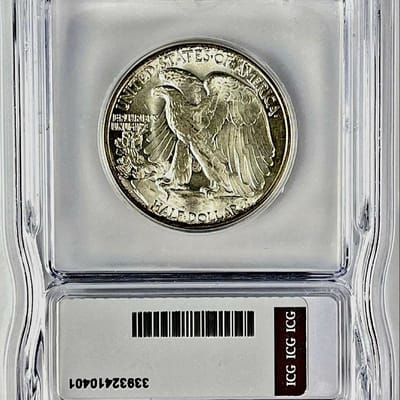 1944 Walking Liberty Half Dollar – ICG MS64 - additional view