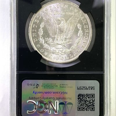 1884‑O Morgan Silver Dollar – NGC MS64 – Original  - additional view