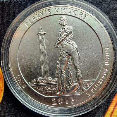 2013-P 5 oz Silver ATB Perry's Victory Burnished U