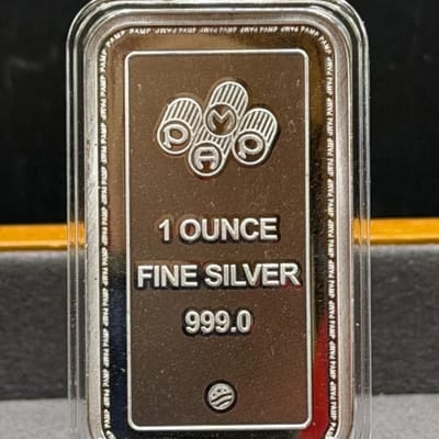 Pamp Lady Justice 1 OZ silver bar - additional view