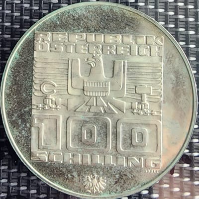 1976 Austria 100 Schilling Silver Coin – Innsbruck