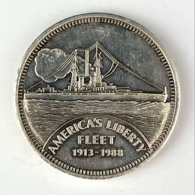 Rare 1988 "America’s Liberty Fleet" 5oz Silver  - additional view