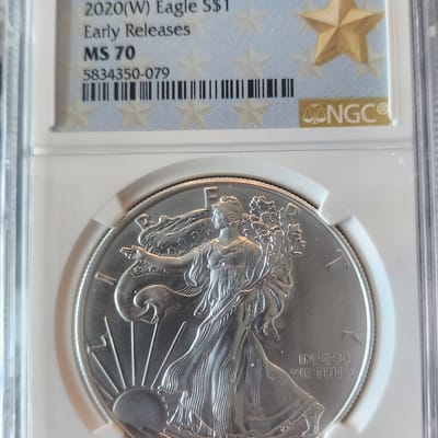 2020(W) Silver Eagle • NGC MS70 • Early Releases •