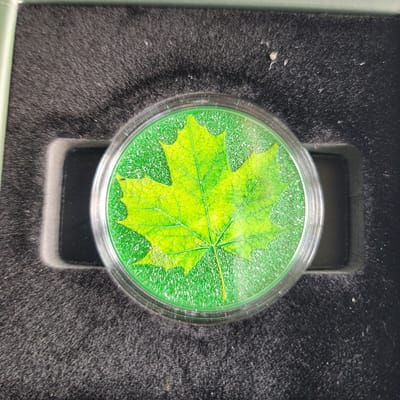 1 OZ Copper Colorized Maple Serialized