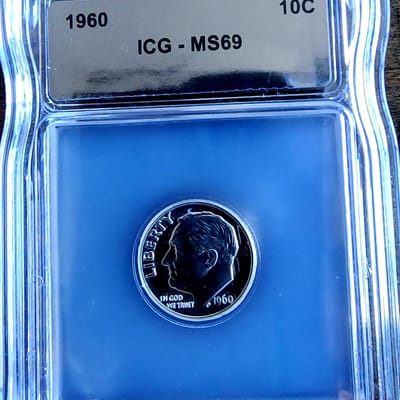 1960 Silver Roosevelt Dime ICG MS69 - Regular Busi