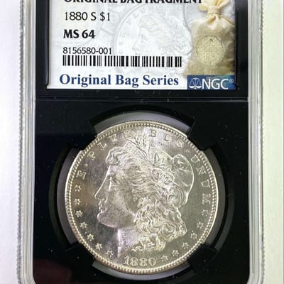 1880‑S Morgan Silver Dollar – NGC MS64 – Original 