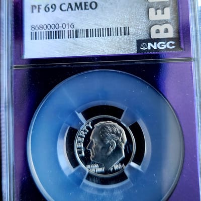 1963 Roosevelt Dime – PF69 Cameo (NGC Certified)