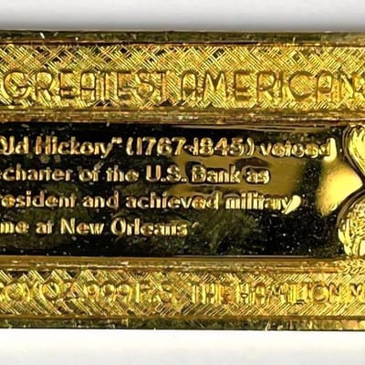 Hamilton Mint – Our Greatest Americans Andrew Jack - additional view