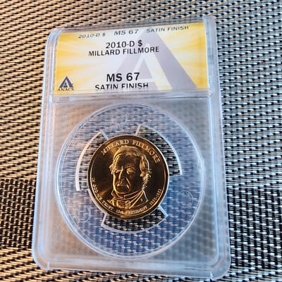 2010‑D Millard Fillmore Pres$1 – ANACS MS67