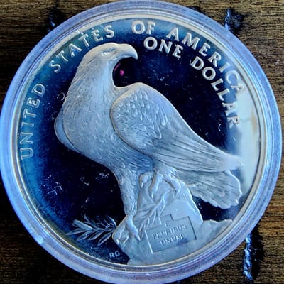 Liberty 1984 Olympics 1984 Silver Commemorative Do - additional view
