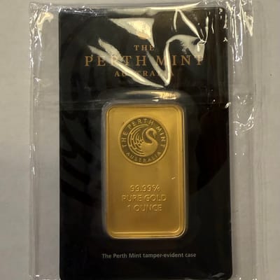 1 oz Gold bar in assay - Perth Mint 