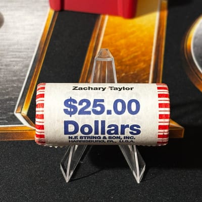 Zachary Taylor, $25 roll, Presidential Dollar, and