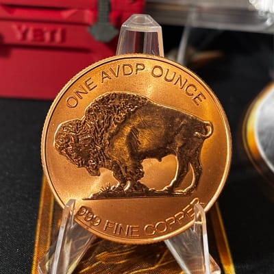 Reverse Proof 1AVDP-Ounce copper round - additional view
