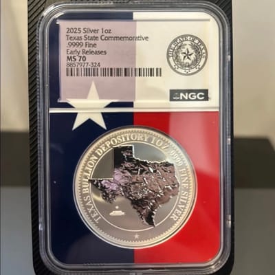 2025 1oz Texas Commemorative .999 Silver Coin
