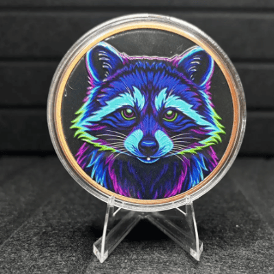 5 AVDP-Ounce Colorized copper racoon