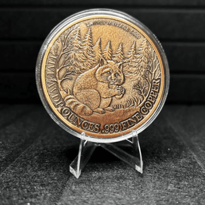 5 AVDP-Ounce Colorized copper racoon - additional view