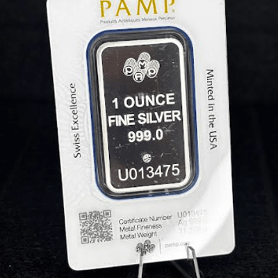 1-Ounce PAMP Silver Bar in Assay - additional view