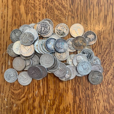 Lot of 10 Pre-1965 Washington Quarters – Silver