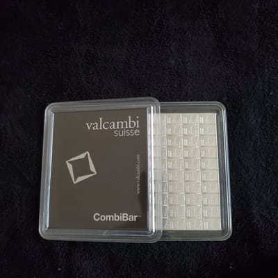 100x1 gram silver Valcambi combibar